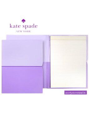 Kate Spade 🆕️Lilac Plunge Notepad Folio Style No. KS200938